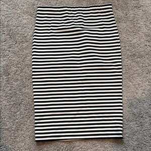 Brooklyn Industries Monochrome Striped Pencil Skirt